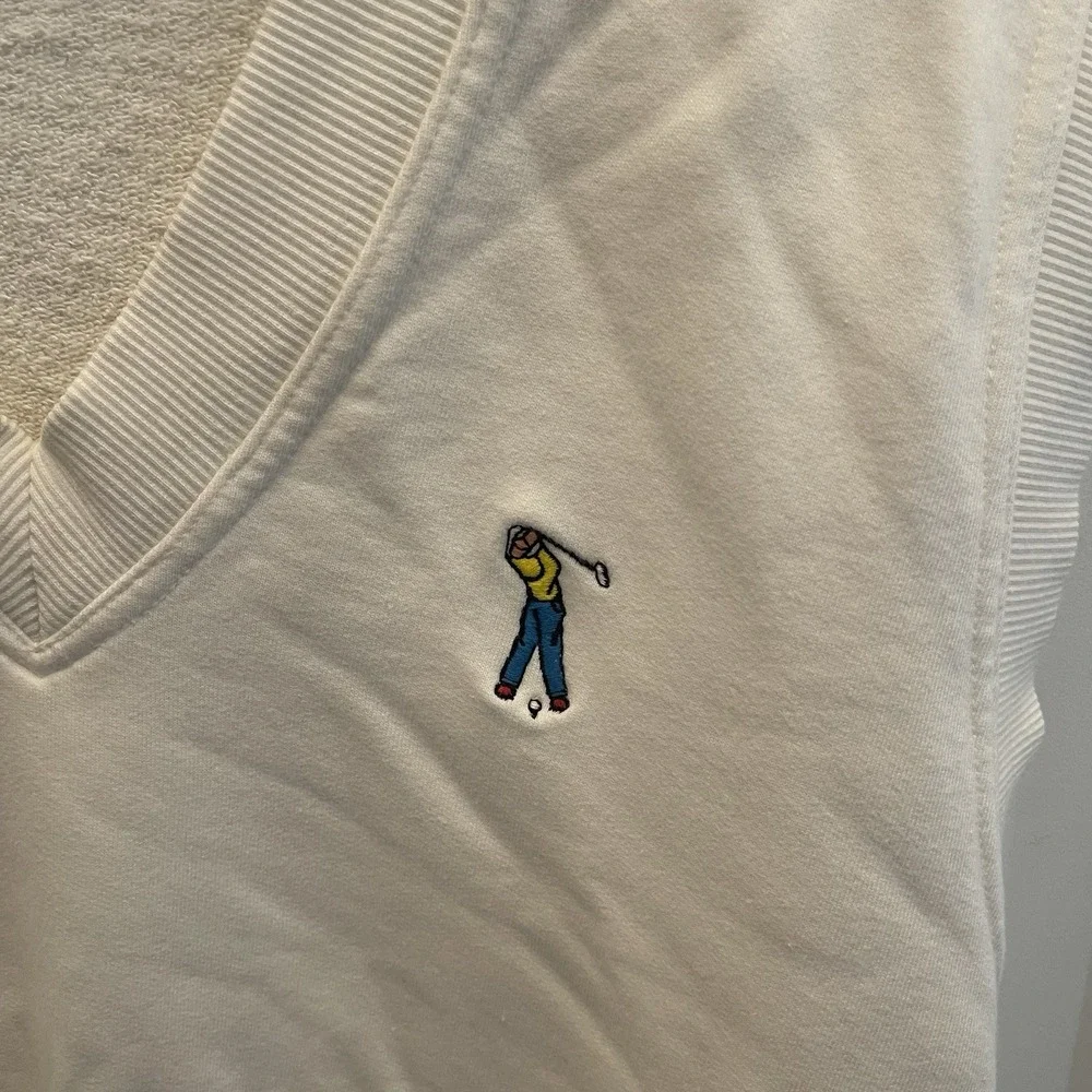 Pivot Rules V-neck Vest Golfer Embroidered Vintage‎ Men's Medium Sweatshirt